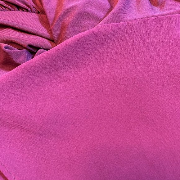 Lauren Ralph Lauren Flutter-Sleeve Dress Stretch in Exotic Ruby Size 16W - Picture 13 of 16